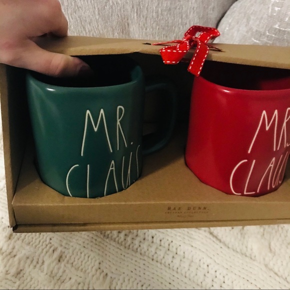 SOLD NWT Rae Dunn Mr & Mrs Claus Mug Set FIRM - Picture 8 of 8